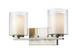 Vanity Light Z-Lite 426-2V-BN Brushed Nickel Willow 2 Light Vanity Z-Lite