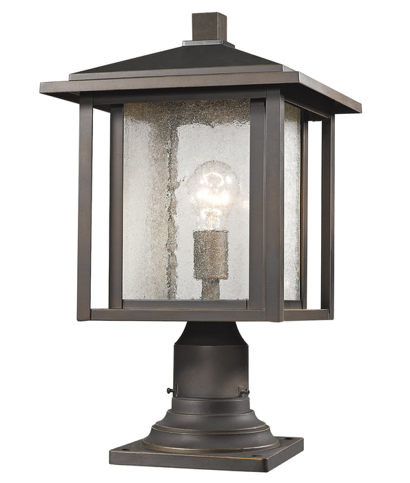 Outdoor Pier Mounted Fixture Z-Lite 554PHB-554PM-ORB Oil Rubbed Bronze Aspen 1 Light Outdoor Pier Mounted Fixture Z-Lite