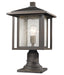 Outdoor Pier Mounted Fixture Z-Lite 554PHB-554PM-ORB Oil Rubbed Bronze Aspen 1 Light Outdoor Pier Mounted Fixture Z-Lite