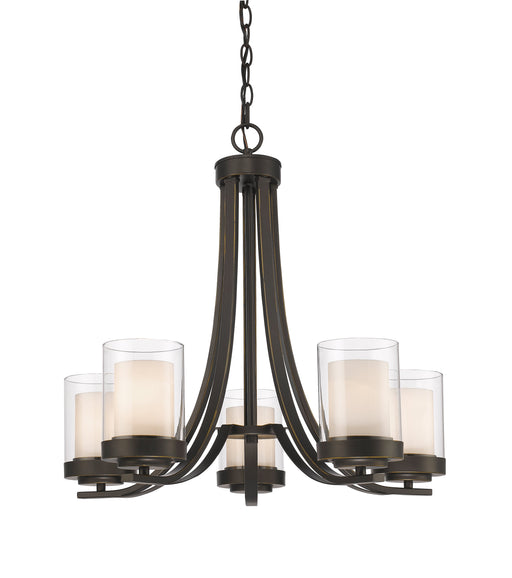 Chandelier Z-Lite 426-5-OB Olde Bronze Willow 5 Light Chandelier Z-Lite