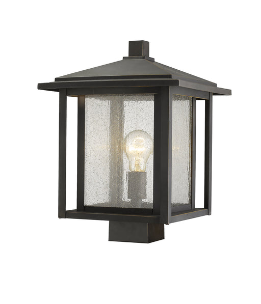 Outdoor Post Mount Fixture Z-Lite 554PHBS-ORB Oil Rubbed Bronze Aspen 1 Light Outdoor Post Mount Fixture Z-Lite