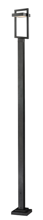 Outdoor Post Mounted Fixture Z-Lite 566PHBS-536P-BK-LED Black Luttrel 1 Light Outdoor Post Mounted Fixture Z-Lite