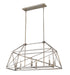 Linear Chandelier Z-Lite 447-36AS Antique Silver Trestle 6 Light Linear Chandelier Z-Lite