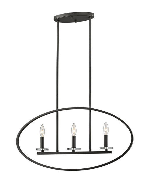 Linear Chandelier Z-Lite 2010-3L-BRZ Bronze Verona 3 Light Linear Chandelier Z-Lite