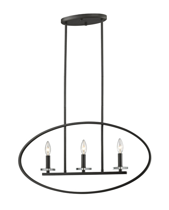 Linear Chandelier Z-Lite 2010-3L-BRZ Bronze Verona 3 Light Linear Chandelier Z-Lite