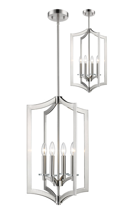 Chandelier Z-Lite 6008-4BN Brushed Nickel Zander 4 Light Chandelier Z-Lite