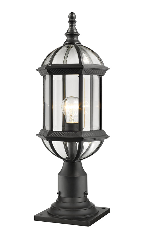 Outdoor Pier Mounted Fixture Z-Lite 563PHM-533PM-BK Black Annex 1 Light Outdoor Pier Mounted Fixture Z-Lite