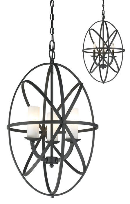 Chandelier Z-Lite 6027-3S-BRZ Bronze Aranya 3 Light Chandelier Z-Lite