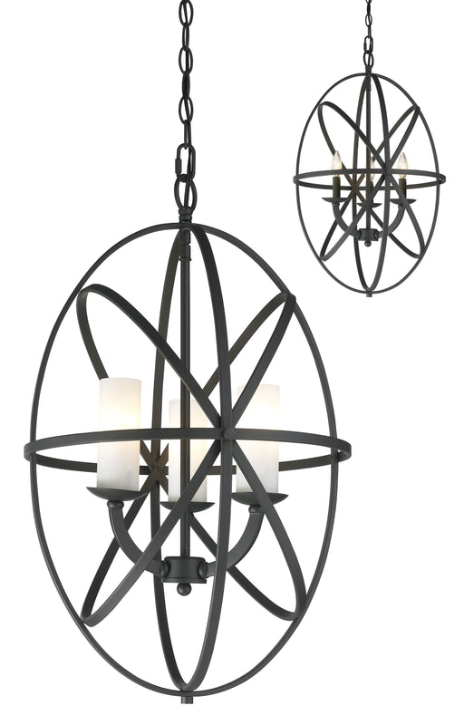 Chandelier Z-Lite 6027-3S-BRZ Bronze Aranya 3 Light Chandelier Z-Lite