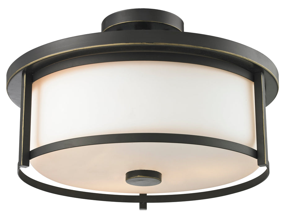 Semi Flush Mount Z-Lite 413SF16 Olde Bronze Savannah 3 Light Semi Flush Mount Z-Lite
