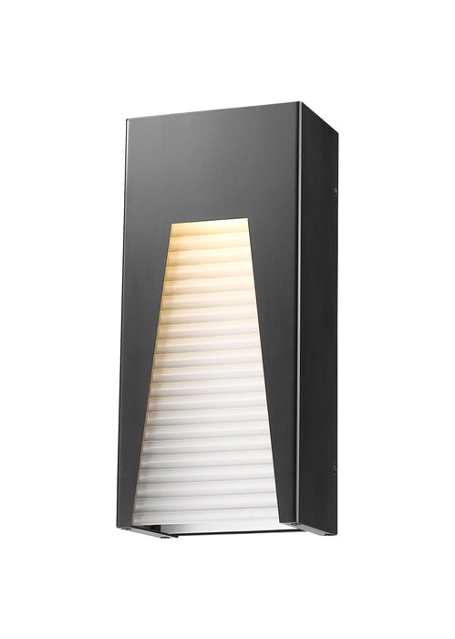Outdoor Wall Light Z-Lite 561M-BK-SL-FRB-LED Black Silver Millenial 1 Light Outdoor Wall Light Z-Lite