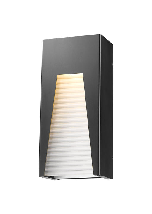 Outdoor Wall Light Z-Lite 561M-BK-SL-FRB-LED Black Silver Millenial 1 Light Outdoor Wall Light Z-Lite