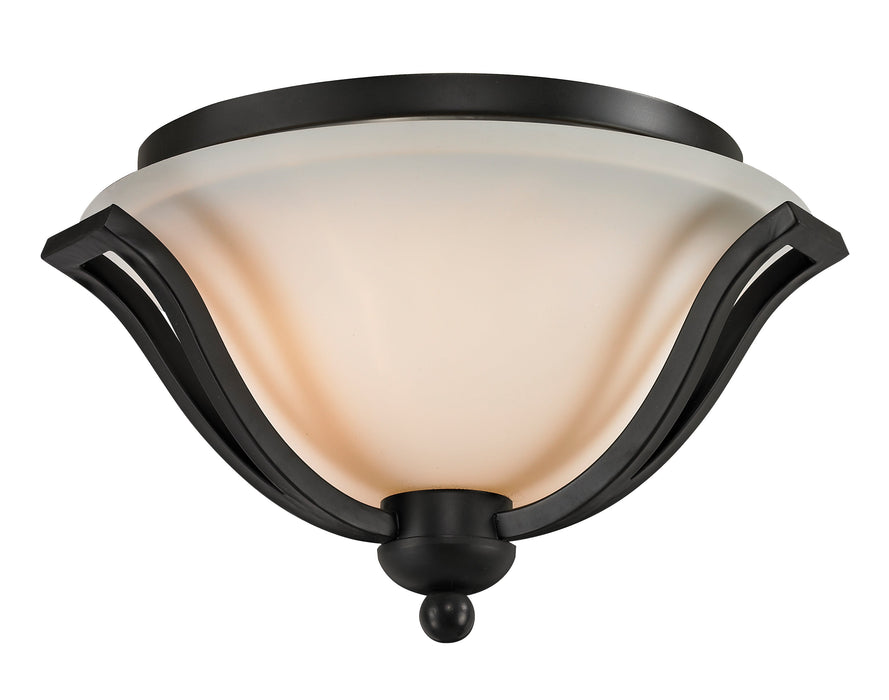 Flush Mount Z-Lite 703F2-MB Matte Black Lagoon 2 Light Flush Mount Z-Lite