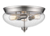 Flush Mount Z-Lite 722F3-BN Brushed Nickel Amon 3 Light Flush Mount Z-Lite