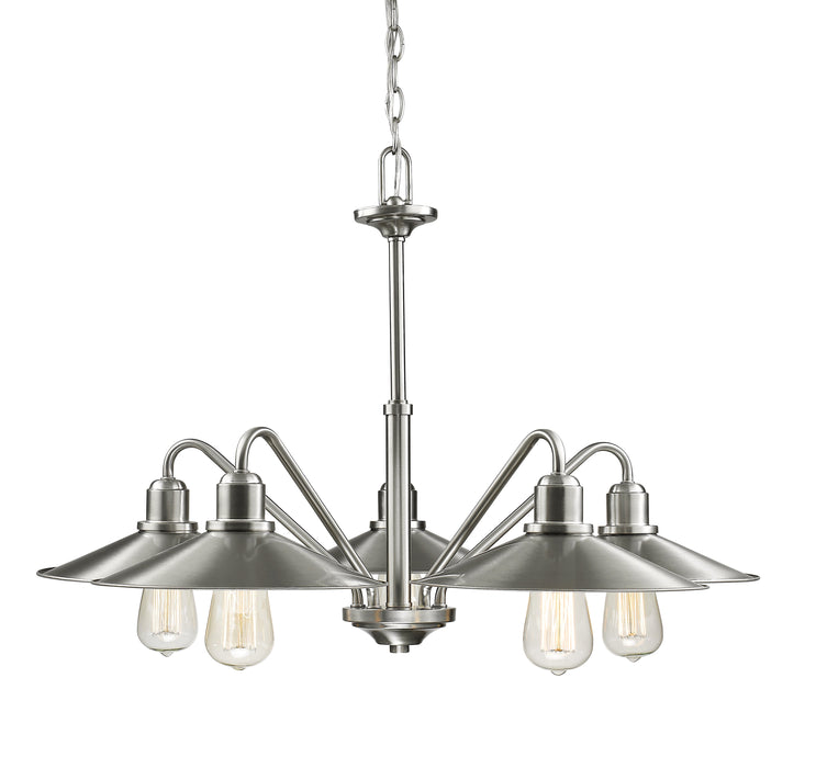 Chandelier Z-Lite 613-5-BN Brushed Nickel Casa 5 Light Chandelier Z-Lite
