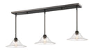 Linear Chandelier Z-Lite 428MP14-3OB Olde Bronze Annora 3 Light Linear Chandelier Z-Lite