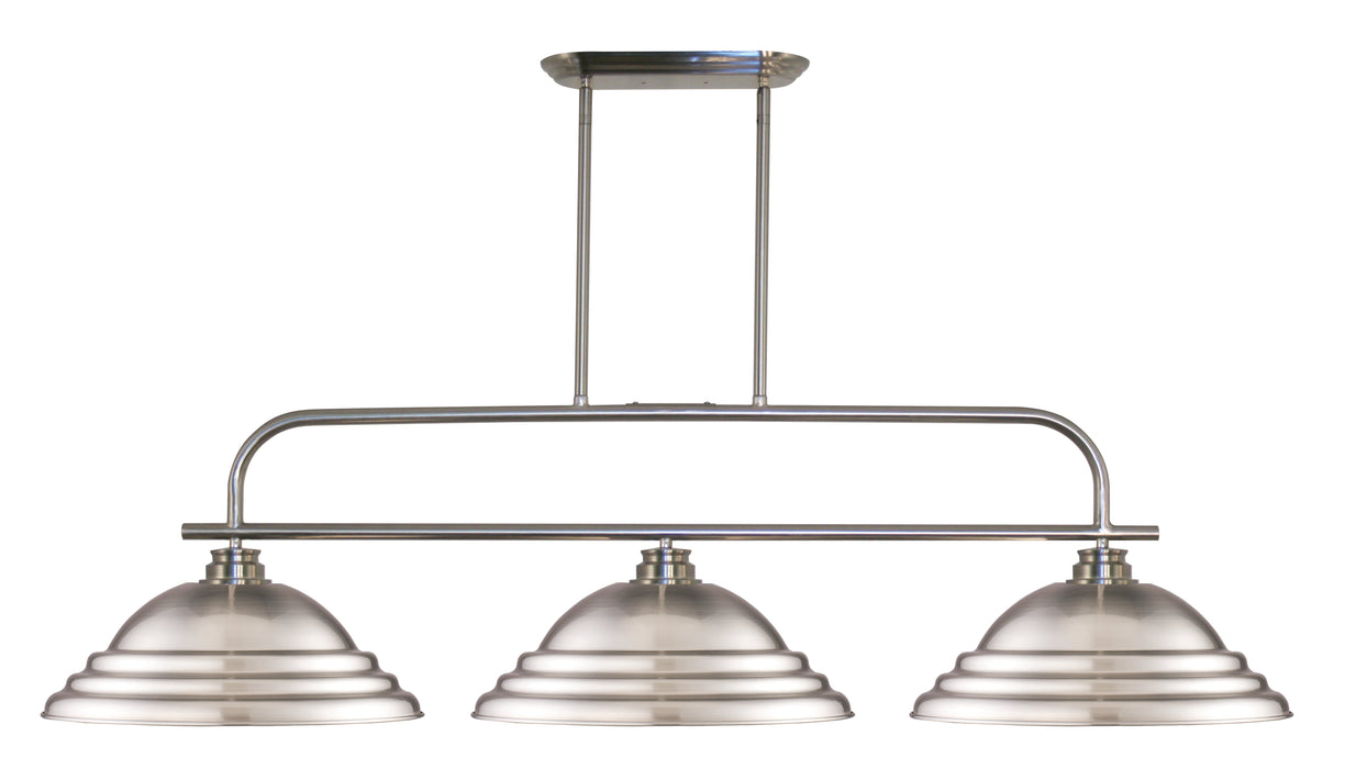 Billiard Z-Lite 437-3BN-SBN Brushed Nickel Annora 3 Light Billiard Z-Lite