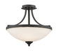 Semi Flush Mount Z-Lite 435SF-BRZ Bronze Bordeaux 3 Light Semi Flush Mount Z-Lite