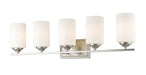 Vanity Light Z-Lite 435-5V-BN Brushed Nickel Bordeaux 5 Light Vanity Z-Lite