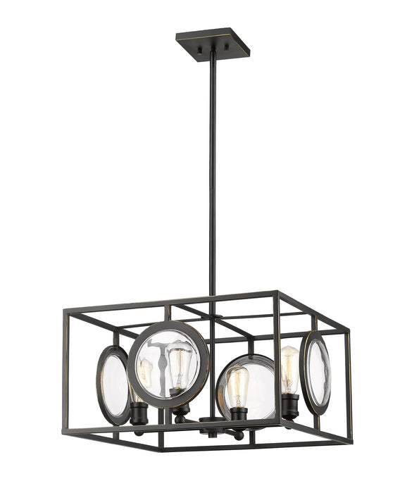 Chandelier Z-Lite 448-20OB Olde Bronze Port 4 Light Chandelier Z-Lite