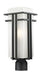 Outdoor Post Mount Fixture Z-Lite 549PHB-BK-R Black Abbey 1 Light Outdoor Post Mount Fixture Z-Lite
