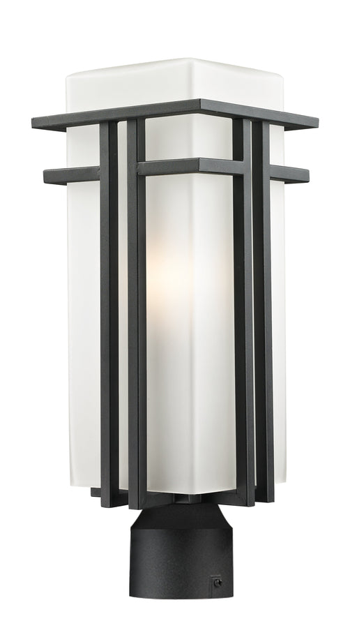 Outdoor Post Mount Fixture Z-Lite 549PHB-BK-R Black Abbey 1 Light Outdoor Post Mount Fixture Z-Lite