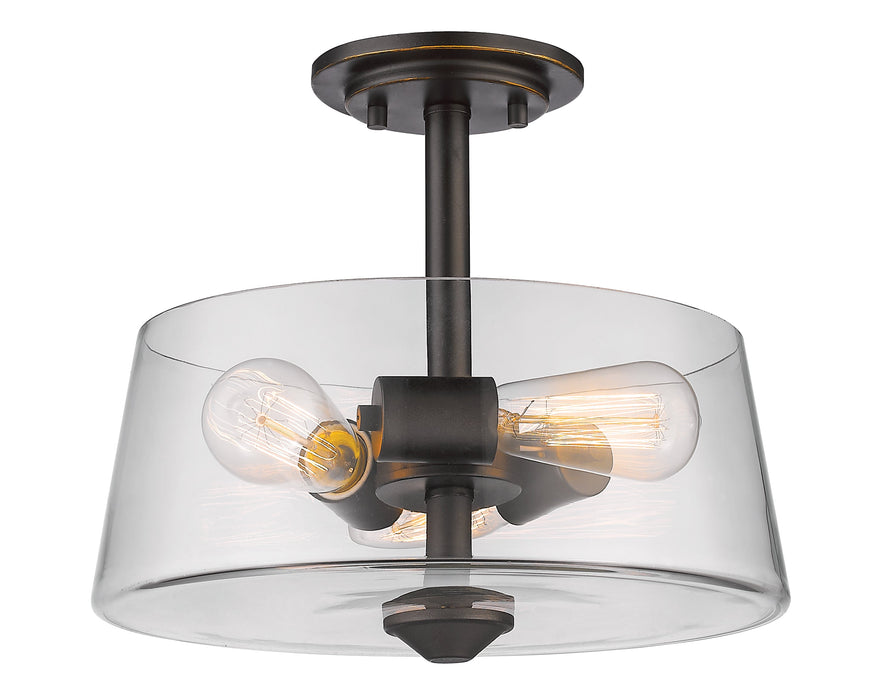 Semi Flush Mount Z-Lite 428SF3-OB Olde Bronze Annora 3 Light Semi Flush Mount Z-Lite