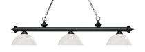 Billiard Z-Lite 200-3MB-DWL14 Matte Black Riviera 3 Light Billiard Z-Lite