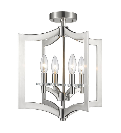 Semi Flush Mount Z-Lite 6008SFC-BN Brushed Nickel Zander 4 Light Semi Flush Mount Z-Lite