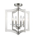 Semi Flush Mount Z-Lite 6008SFC-BN Brushed Nickel Zander 4 Light Semi Flush Mount Z-Lite