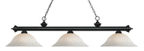 Billiard Z-Lite 200-3MB-WM16 Matte Black Riviera 3 Light Billiard Z-Lite