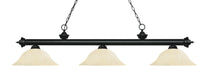 Billiard Z-Lite 200-3MB-GM16 Matte Black Riviera 3 Light Billiard Z-Lite
