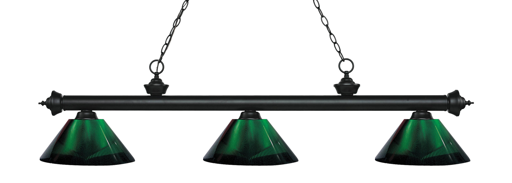 Billiard Z-Lite 200-3MB-ARG Matte Black Riviera 3 Light Billiard Z-Lite