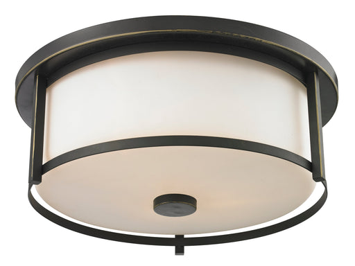 Flush Mount Z-Lite 413F16 Olde Bronze Savannah 3 Light Flush Mount Z-Lite