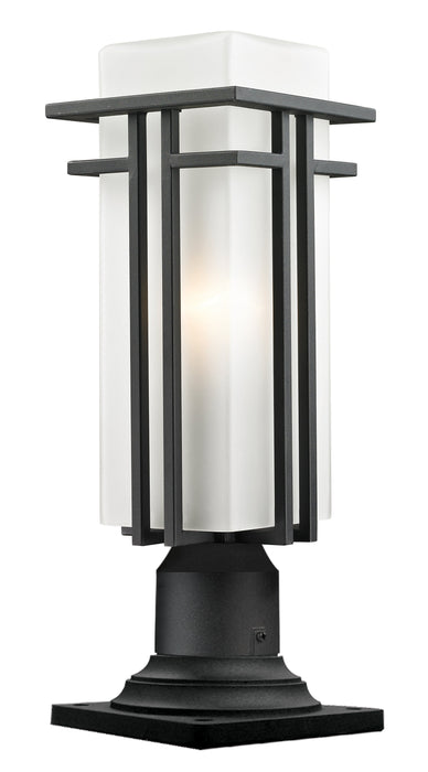 Outdoor Pier Mounted Fixture Z-Lite 549PHMR-533PM-BK Black Abbey 1 Light Outdoor Pier Mounted Fixture Z-Lite