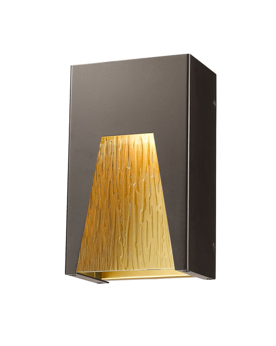 Outdoor Wall Light Z-Lite 561S-DBZ-GD-CSL-LED Bronze Gold Millenial 1 Light Outdoor Wall Light Z-Lite