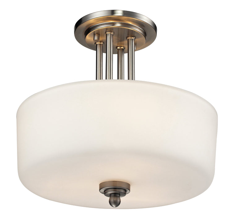 Semi Flush Mount Z-Lite 434-SF-BN Brushed Nickel Cardinal 3 Light Semi Flush Mount Z-Lite