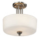 Semi Flush Mount Z-Lite 434-SF-BN Brushed Nickel Cardinal 3 Light Semi Flush Mount Z-Lite