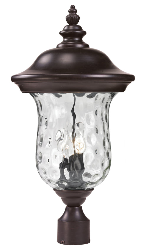 Outdoor Post Mount Fixture Z-Lite 533PHB-RBRZ Bronze Armstrong 3 Light Outdoor Post Mount Fixture Z-Lite