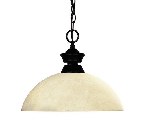 Pendant Z-Lite 100701MB-DGM14 Matte Black Windsor 1 Light Pendant Z-Lite
