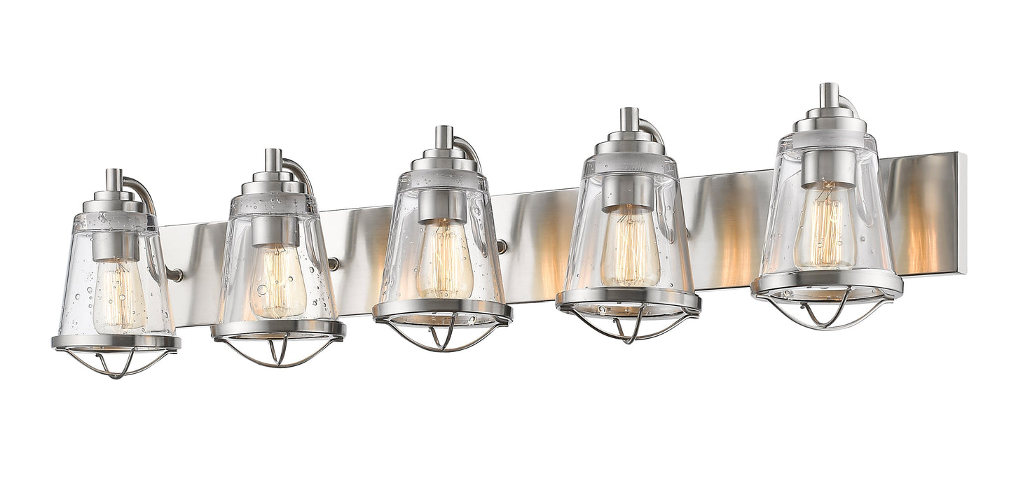 Vanity Light Z-Lite 444-5V-BN Brushed Nickel Mariner 5 Light Vanity Z-Lite