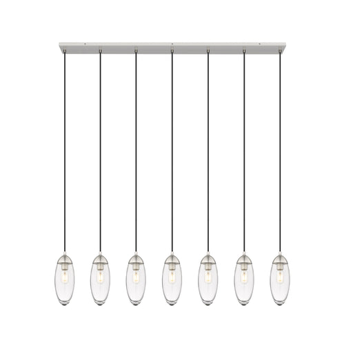 Linear Chandelier Z-Lite 651P-7L-BN Brushed Nickel Arden 7 Light Linear Chandelier Z-Lite