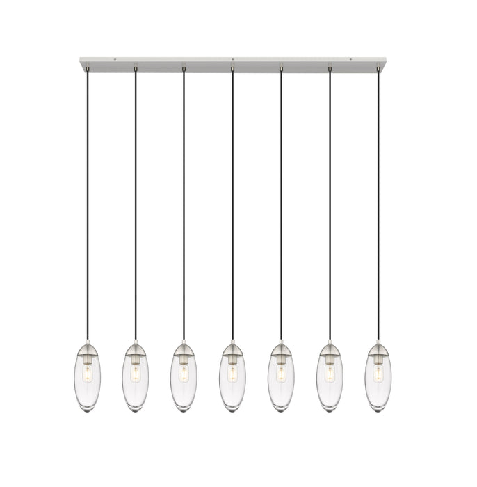 Linear Chandelier Z-Lite 651P-7L-BN Brushed Nickel Arden 7 Light Linear Chandelier Z-Lite