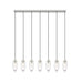 Linear Chandelier Z-Lite 651P-7L-BN Brushed Nickel Arden 7 Light Linear Chandelier Z-Lite
