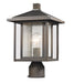 Outdoor Post Mount Fixture Z-Lite 554PHM-ORB Oil Rubbed Bronze Aspen 1 Light Outdoor Post Mount Fixture Z-Lite