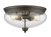Flush Mount Z-Lite 722F3-OB Olde Bronze Amon 3 Light Flush Mount Z-Lite