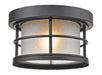 Outdoor Flush Mount Z-Lite 556F-BK Black Exterior Additions 1 Light Outdoor Flush Mount Z-Lite
