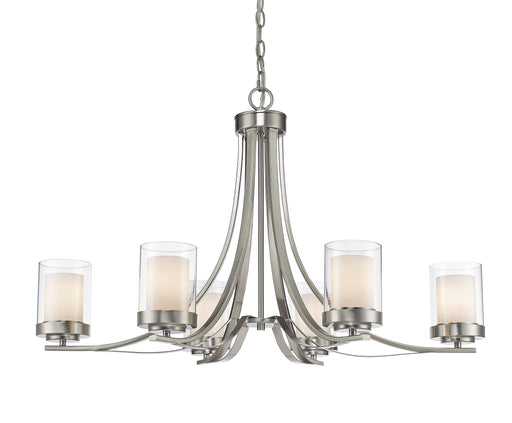 Chandelier Z-Lite 426-6-BN Brushed Nickel Willow 6 Light Chandelier Z-Lite