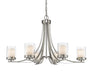 Chandelier Z-Lite 426-6-BN Brushed Nickel Willow 6 Light Chandelier Z-Lite