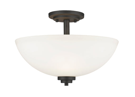 Semi Flush Mount Z-Lite 443SF-BRZ Bronze Ashton 3 Light Semi Flush Mount Z-Lite